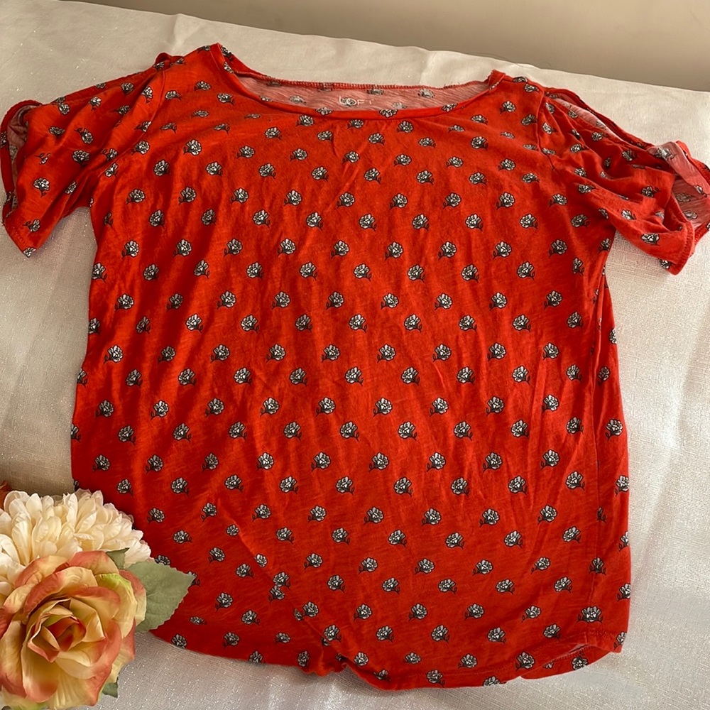 Loft red blouse